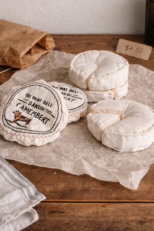 Embroidered Camembert Cheese Toy - 3 piece