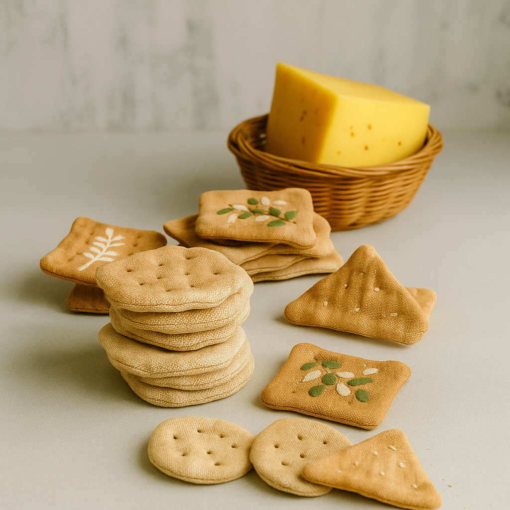 Hand-Printed & Embroidered Fabric Cookie Set – 8 Piece Collection