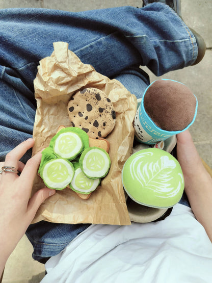 Handcrafted Matcha Latte Plush Toy – Soft Pretend Play Cup for Kids