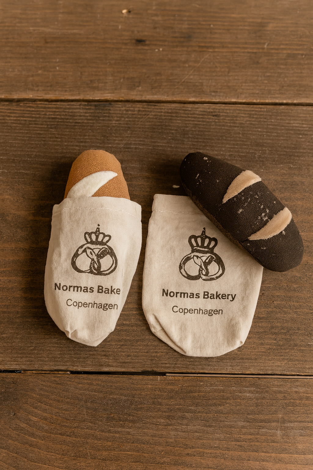 Handmade Whole Wheat Baguette – Pretend Play Food – 14 cm