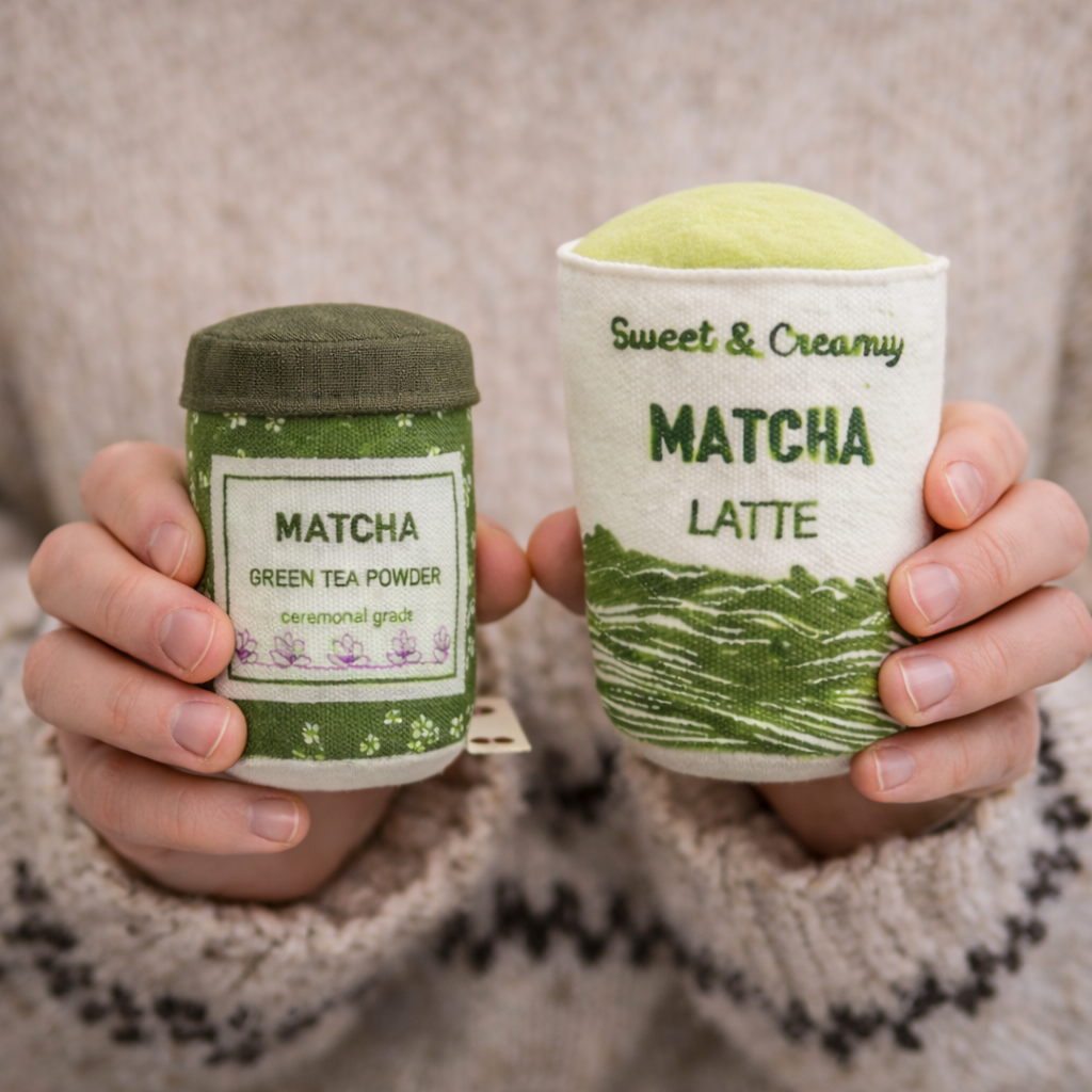 Plush Matcha Green Tea Powder – Ceremonial Grade Toy