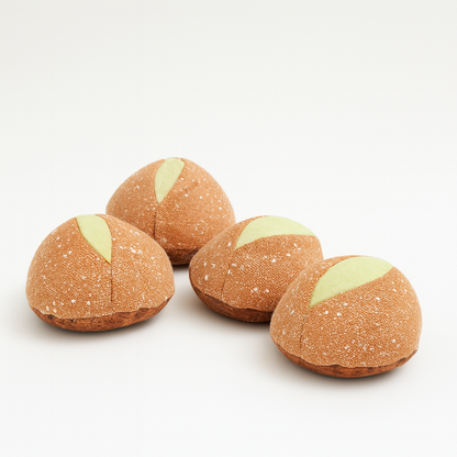 Handmade Crusty Bread Roll – Fabric Play Food (10 cm)