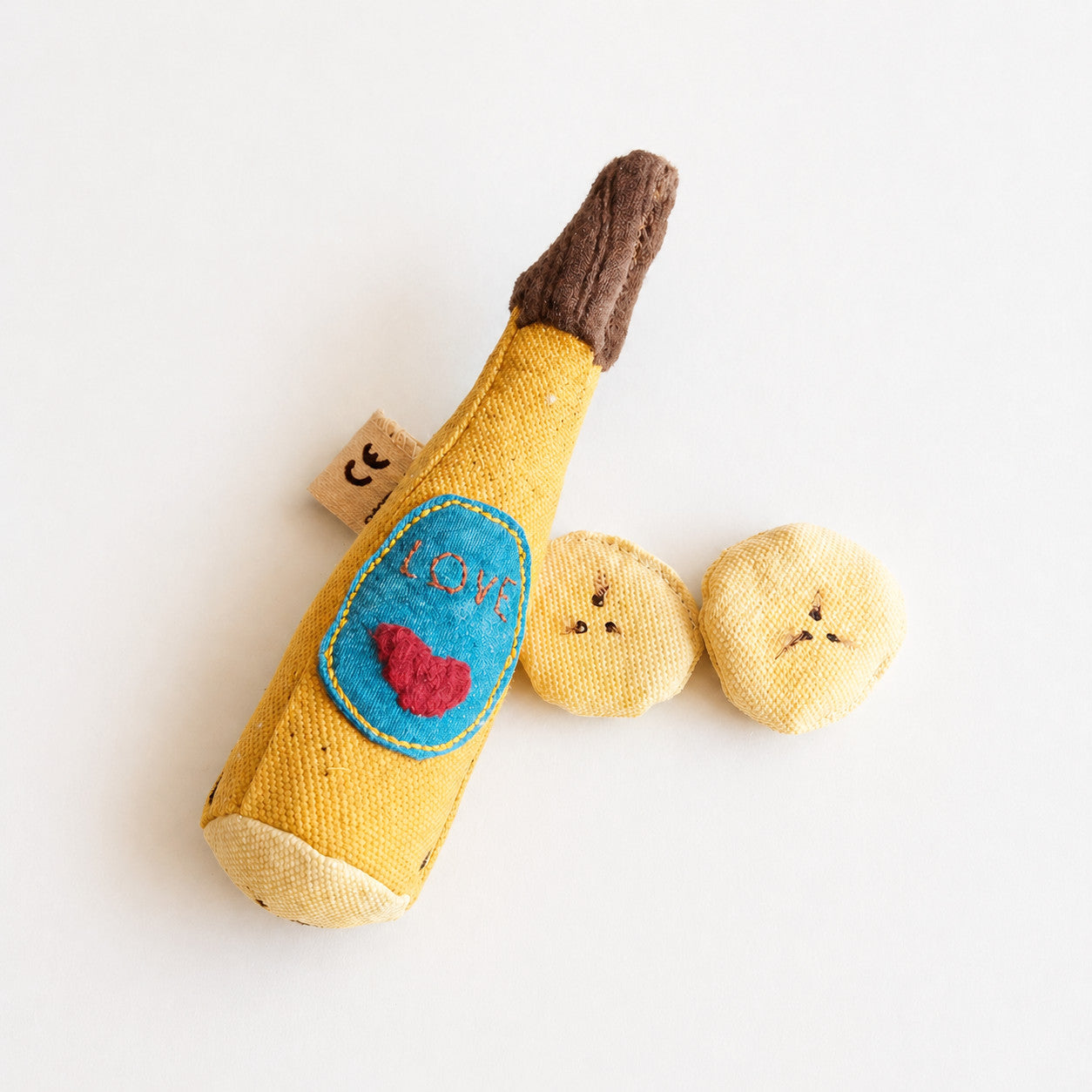 Fabric Banana Toy with Slices