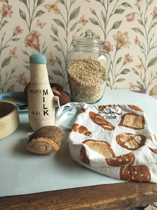 Coffee & Treats Bundle – Milk Bottle & Københavner Birkes