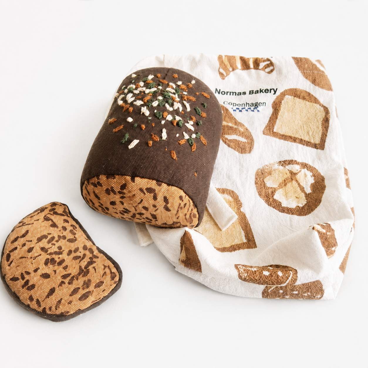 Rye Bread and Slice – Handmade Fabric Play Food