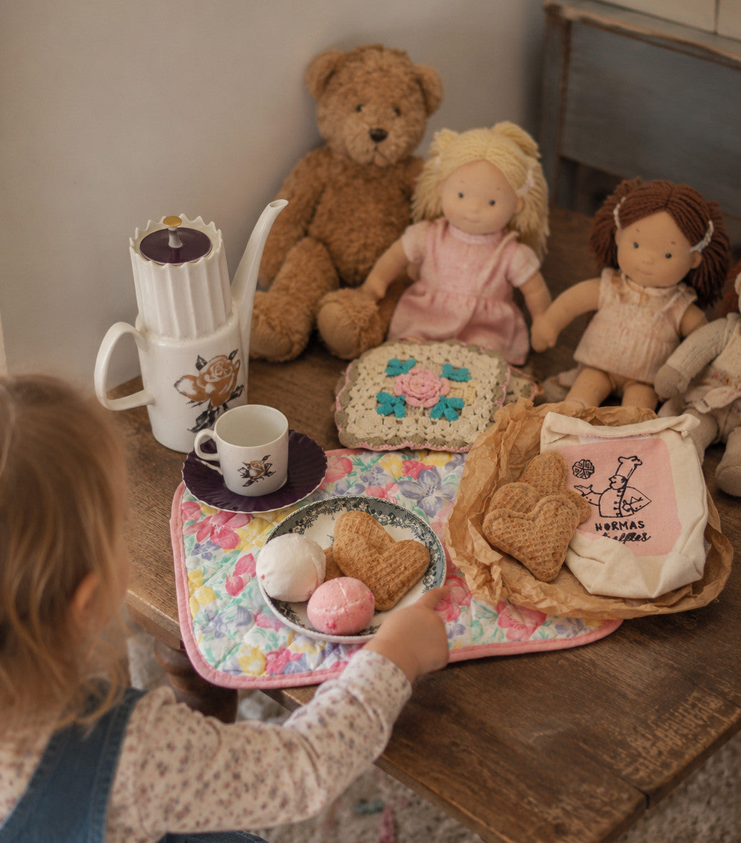 Waffle Play Set – 7 Pieces with Cotton Bag