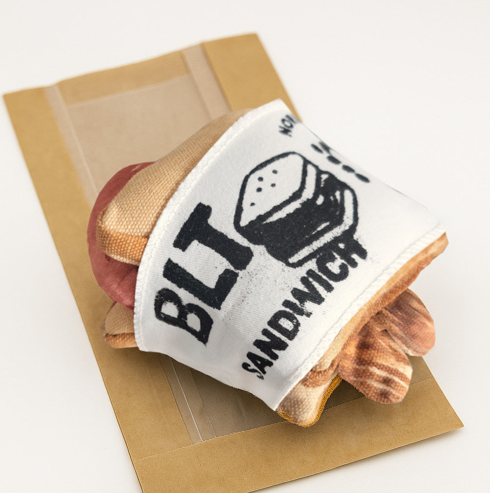 Plush BLT Sandwich Toy – Handmade Pretend Play Food