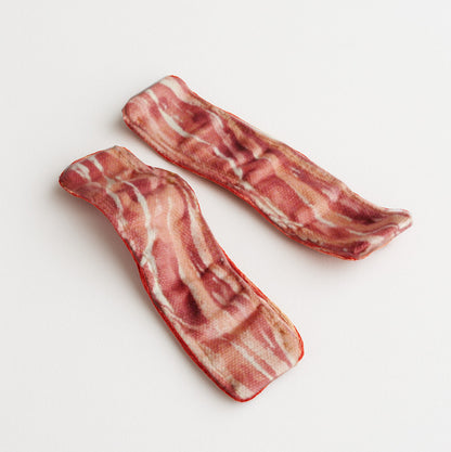 Handmade Fabric Bacon – Set of 2 | Pretend Play Food