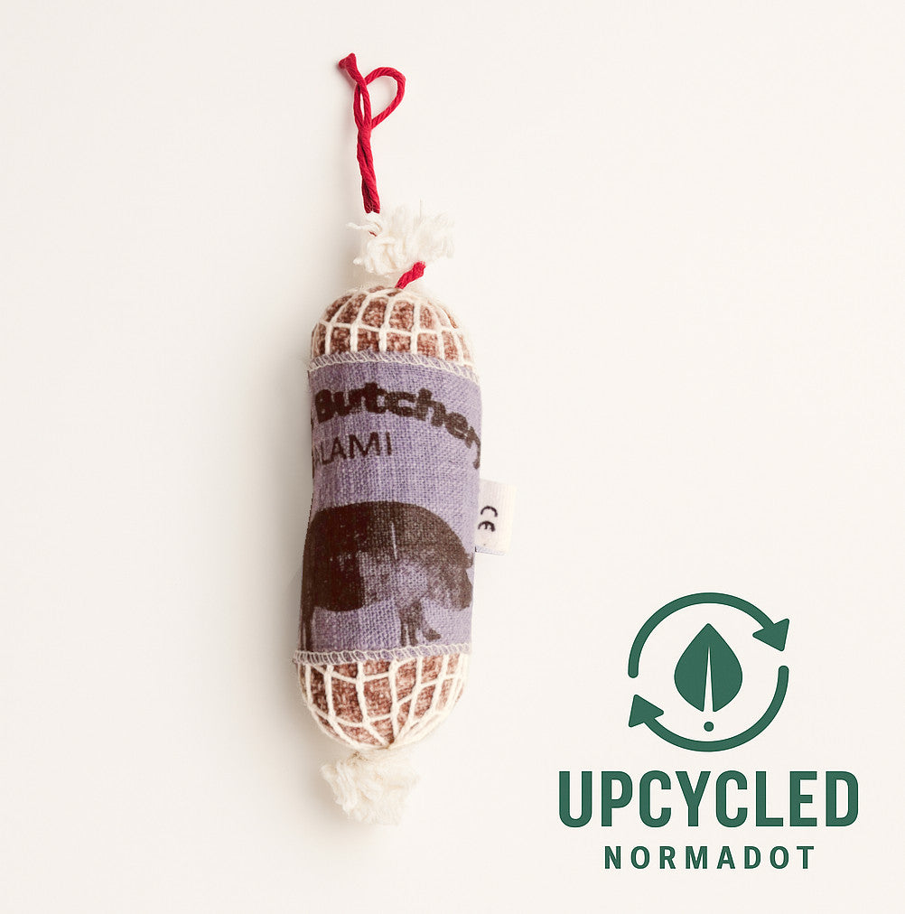 Handcrafted Upcycled Fabric Salami Toy