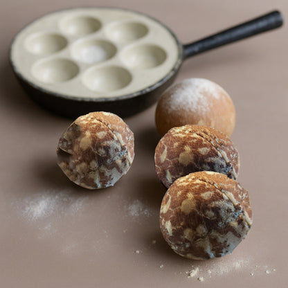 Handmade Danish Æbleskiver Play Food – 3-Piece Velvet Pancake Ball Set