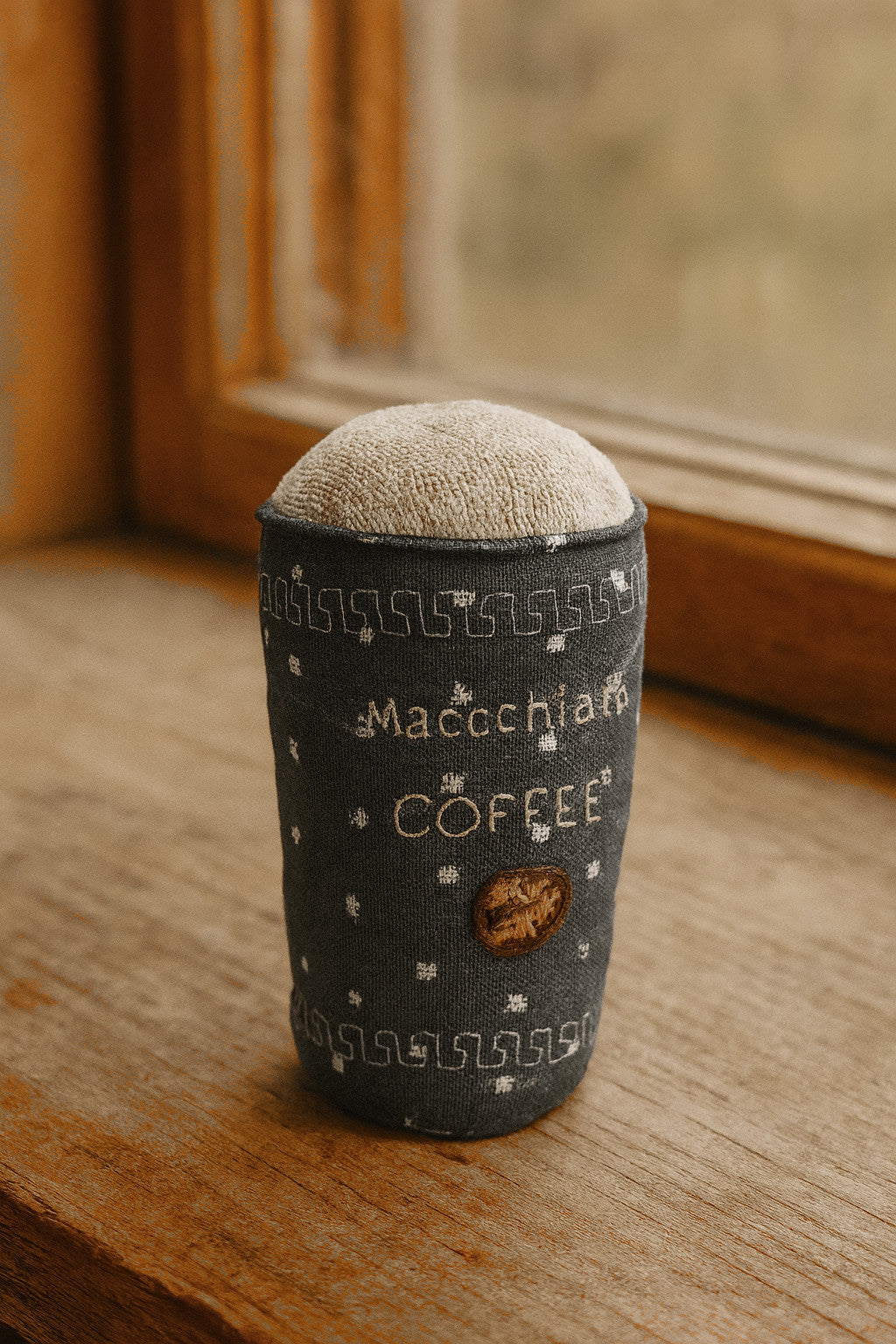Coffee Cup Play Food – Upcycled Fabric Toy | Americano, Latte, Macchiato, Flat White