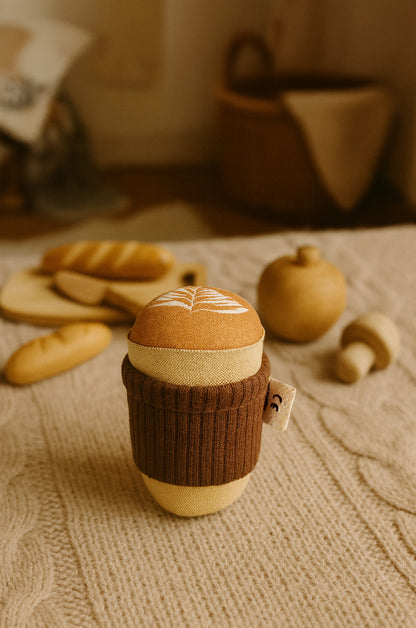 Handmade Cappuccino Cup Rattle
