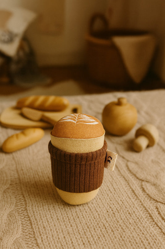 Handmade Cappuccino Cup Rattle