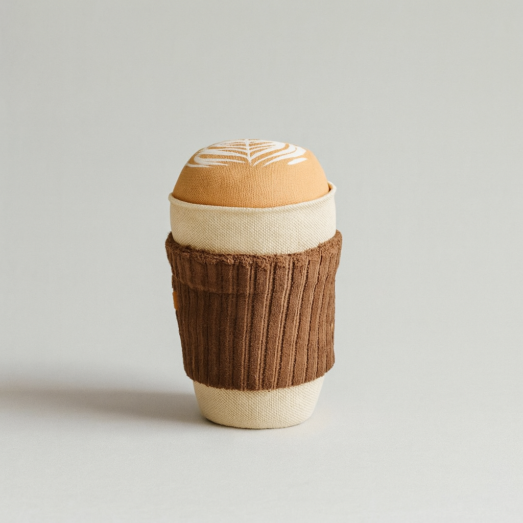 Handmade Cappuccino Cup Rattle