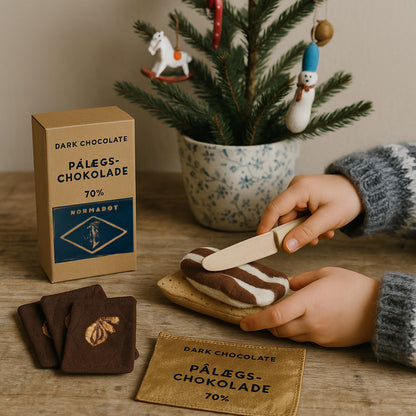 Pack of 4 Dark Chocolate Slices – Pålægschokolade / Sandwich Chocolate