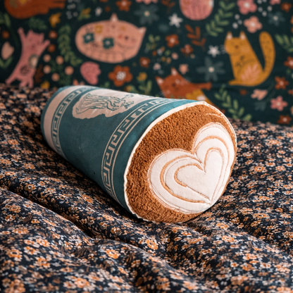 New York Greek Coffee Cup Pillow