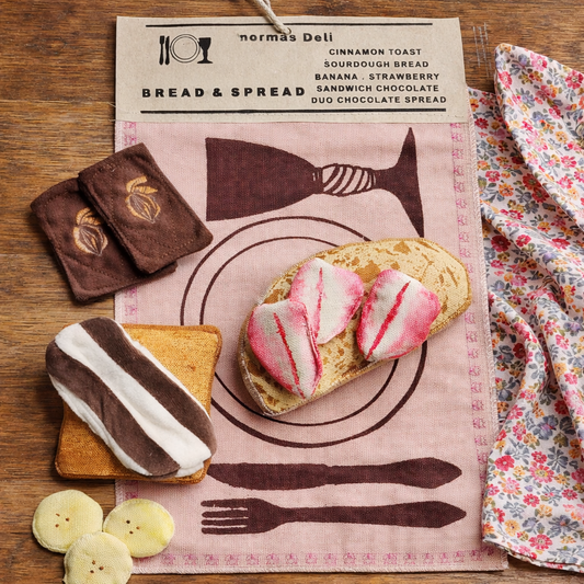 Bread and spread with Embroidered Placemat