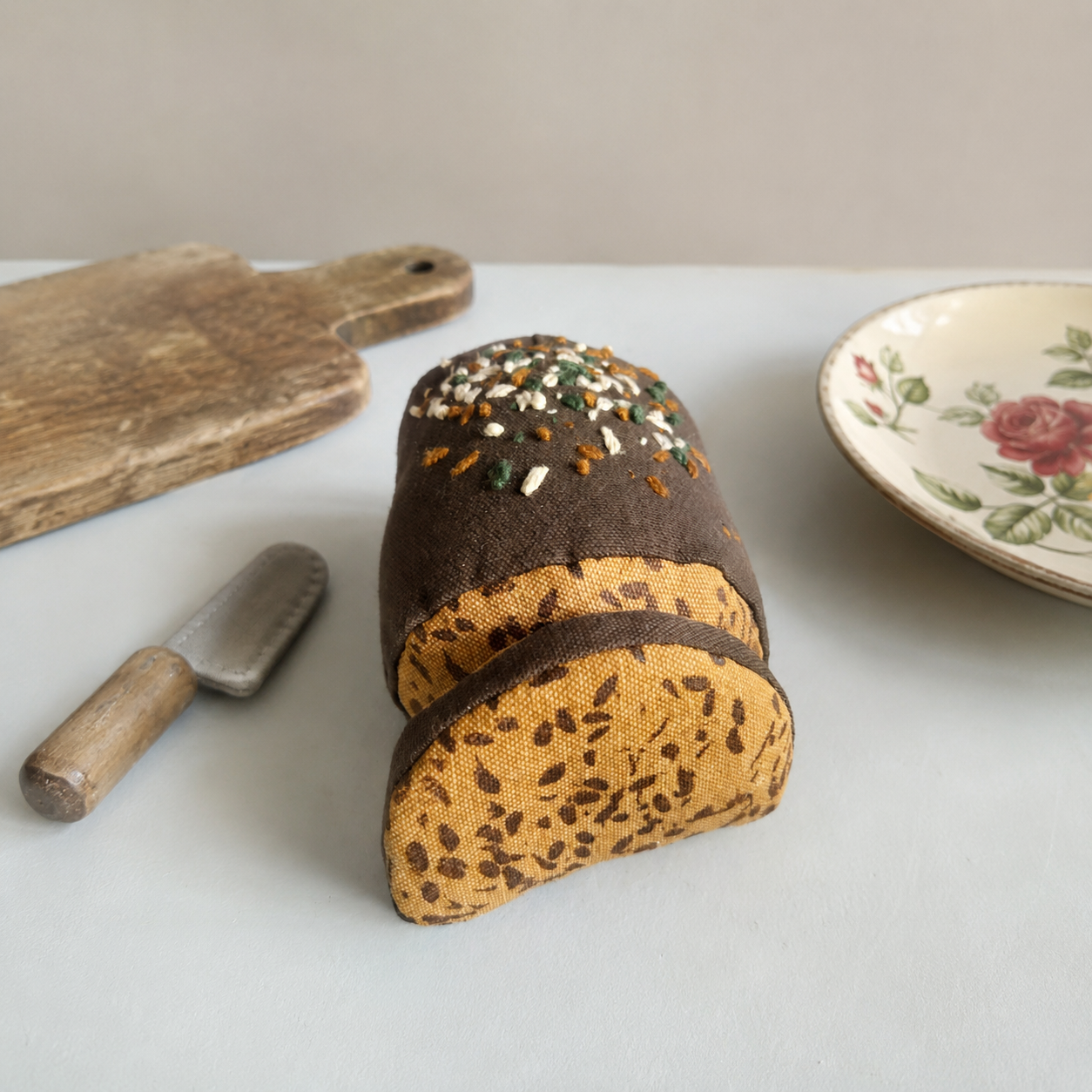 Rye Bread and Slice – Handmade Fabric Play Food