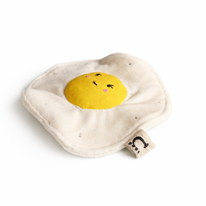 Velour Fried Egg Crinkle – Sensory Baby Toy