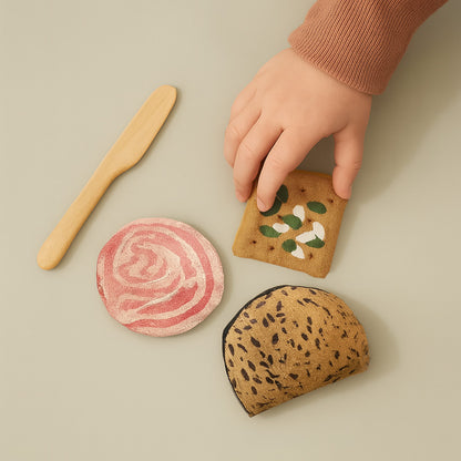Eco-Friendly Play Food – Rye Bread Slices (2 Pieces)