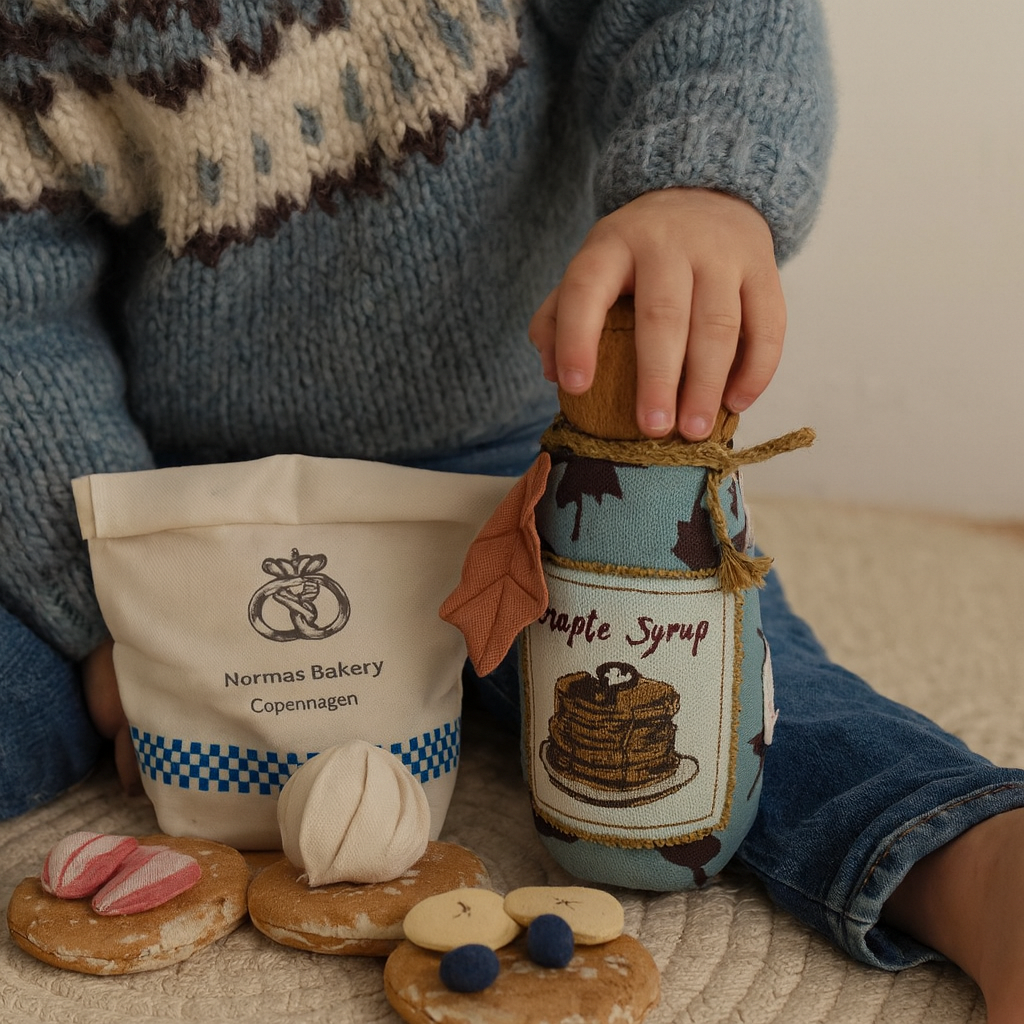 Handmade Maple Syrup Soft Toy – Cotton Canvas & Velvet