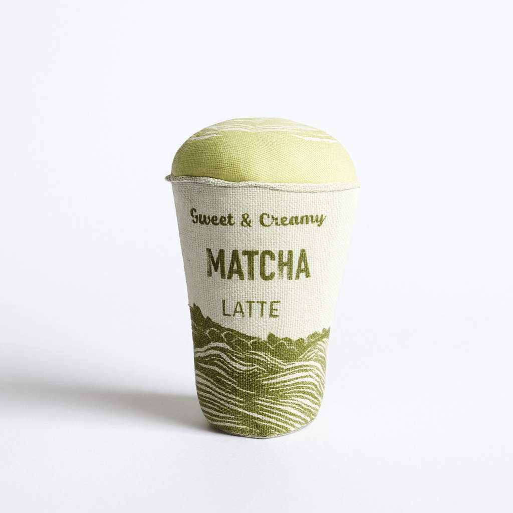 Handcrafted Matcha Latte Plush Toy – Soft Pretend Play Cup for Kids