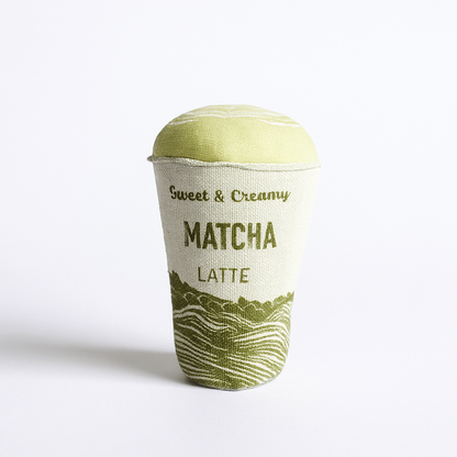 Handcrafted Matcha Latte Plush Toy – Soft Pretend Play Cup for Kids