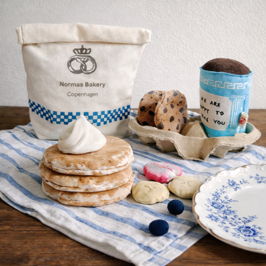 Handmade Fabric Pancake Play Set – American Breakfast Pretend Food