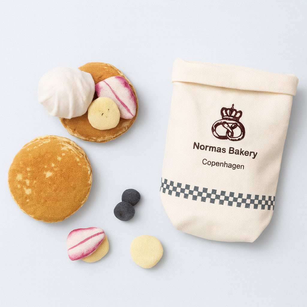 Handmade Fabric Pancake Play Set – American Breakfast Pretend Food