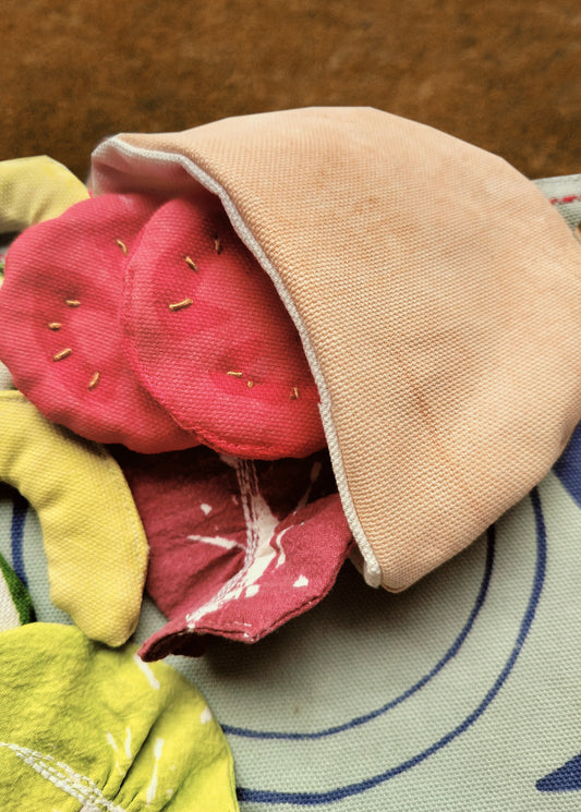 3 Tomato Slices – Handmade Fabric Play Food