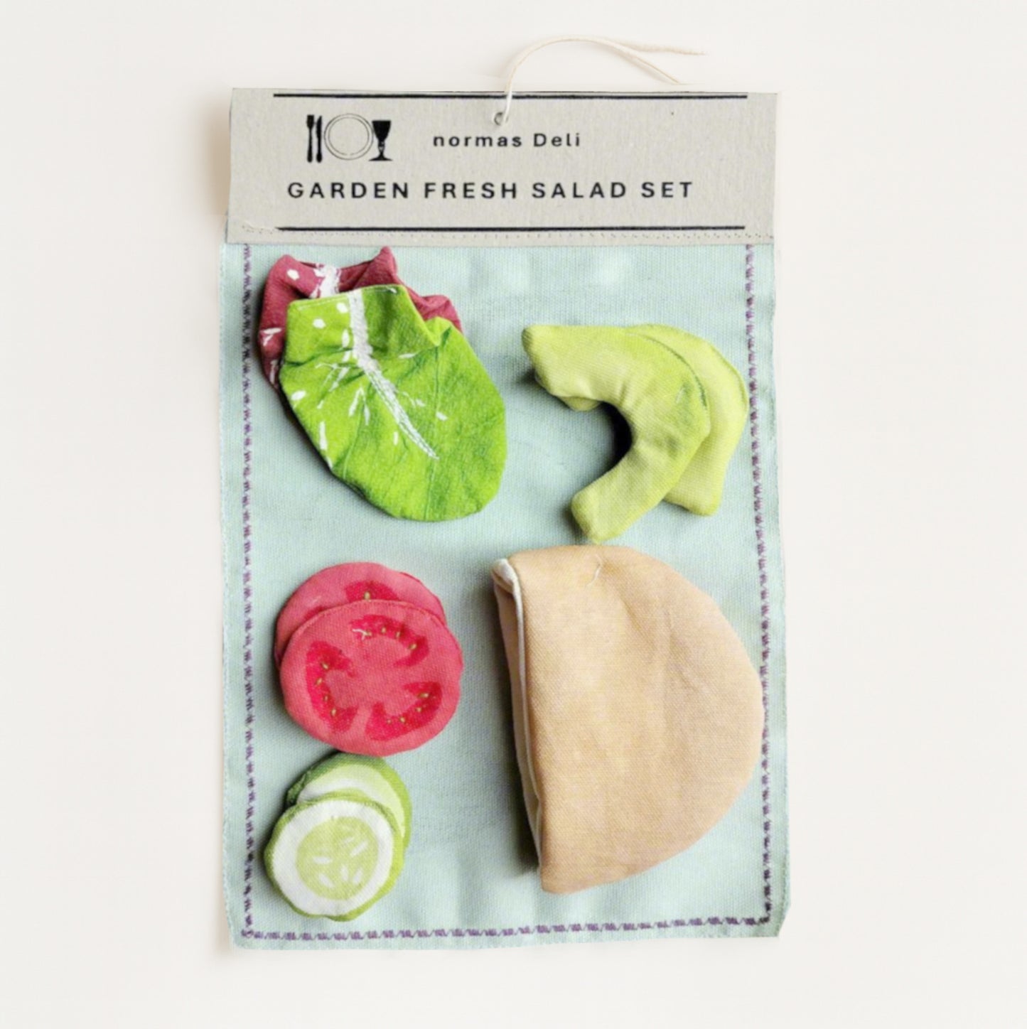 Handcrafted Garden Fresh Salad Play-Set – Avocado, Tomato, Cucumber & Pita