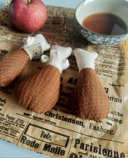 Chicken Drumstick Toy – Upcycled Cotton