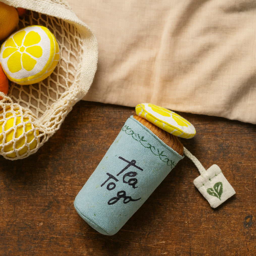 Handmade "Tea To Go" Play Cup with Lemon & Tea Bag