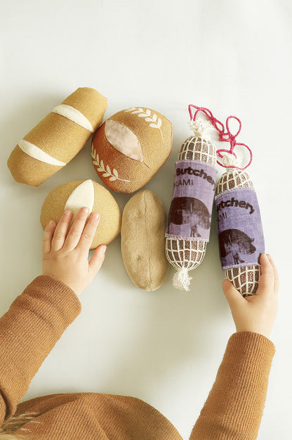 Handcrafted Upcycled Fabric Salami Toy