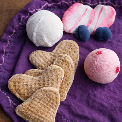 Waffle Set with Toppings and Reversible Drawstring Pouch