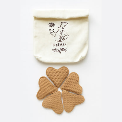 Handmade Fabric Waffle Play Set – 5-Piece with Baker Bag